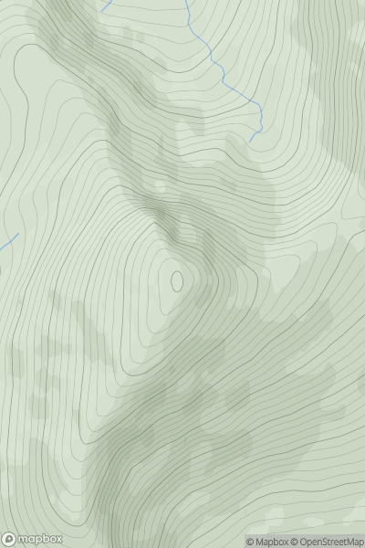 Thumbnail image for Stob Coire Easain [Fort William to Loch Treig & Loch Leven] [NN308730] showing contour plot for surrounding peak